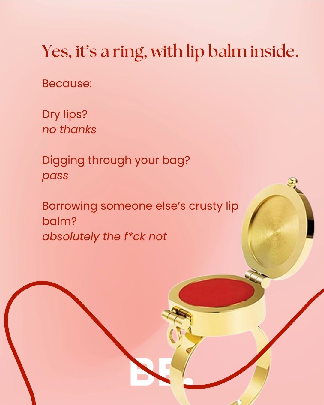 BE Lip Service - Balm Ring