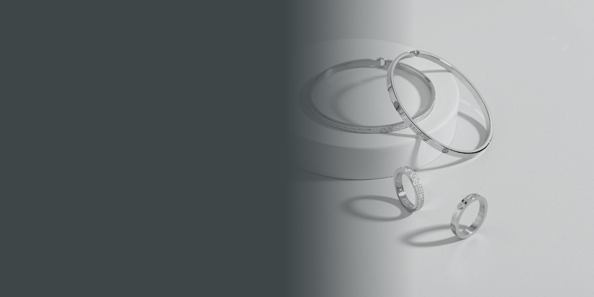 Last Chance clearance banner — silver pieces in charcoal duotone, 40% off.