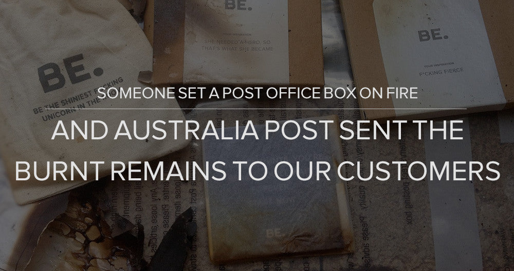 Someone Set A Post Box On Fire and Australia Post Sent the Burnt Remains To Our Customers