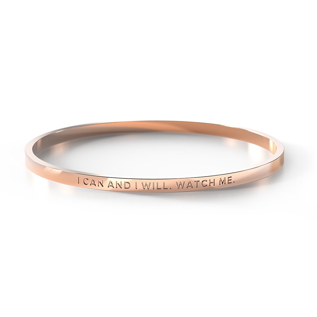 I Can and I Will. Watch Me. - Kids/Teens Bangle